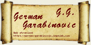 German Garabinović vizit kartica